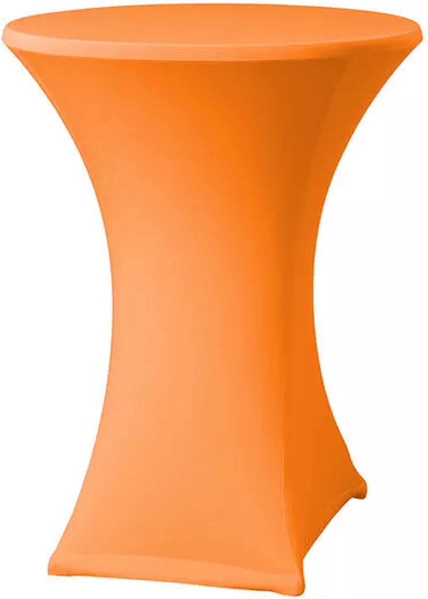 Statafelhoes / Statafelrok Cocktail tafel 80x110x200 - Oranje