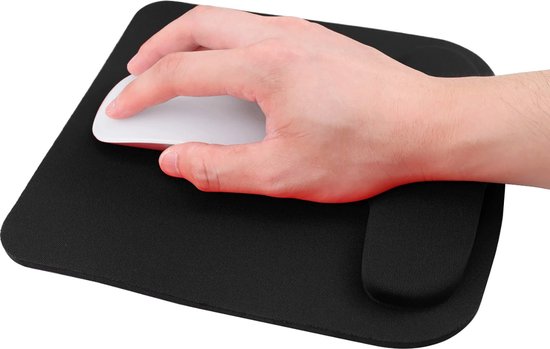 Tapis de souris ergonomique en cuir avec repose poignet