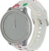 Bandje Voor Samsung Galaxy Watch Print Sport Band - Kerst Sneeuwpop Wit (Veelkleurig) - Maat: 22mm - Horlogebandje, Armband