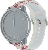 Bandje Voor Huawei Watch Print Sport Band - Kerst Kerstman Rood (Veelkleurig) - Maat: 20mm - Horlogebandje, Armband