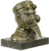 Bronzen beeld - Steampunk - Corona dokter Fantasie - 11,4 cm breed