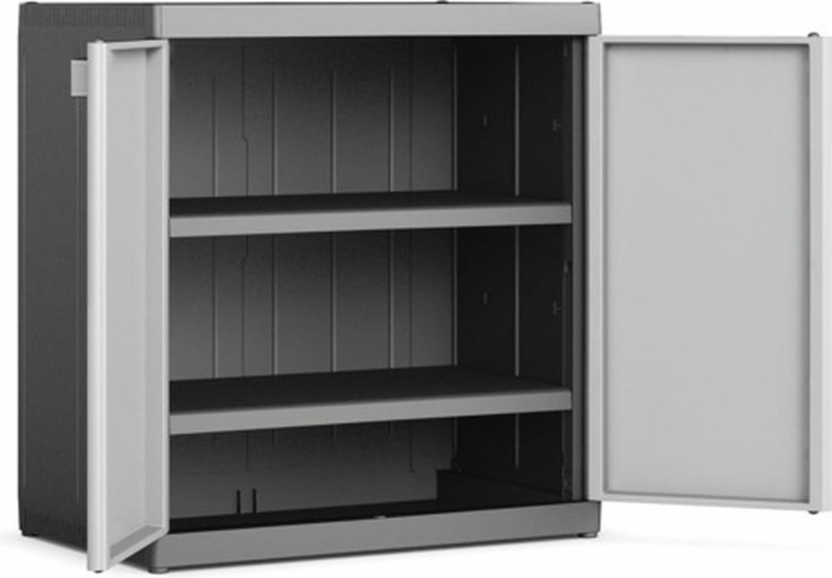 Keter Logico XL Opbergkast laag 89x93x54 cm Antraciet/Grijs