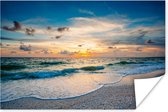 Poster Strand - Zee - Zonsondergang - 120x80 cm