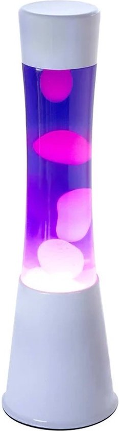 Lampe à lave Fisura Wit avec liquide violet et Lava Witte