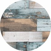 Toile cirée ronde Wicotex - 160cm - Bois Bleu