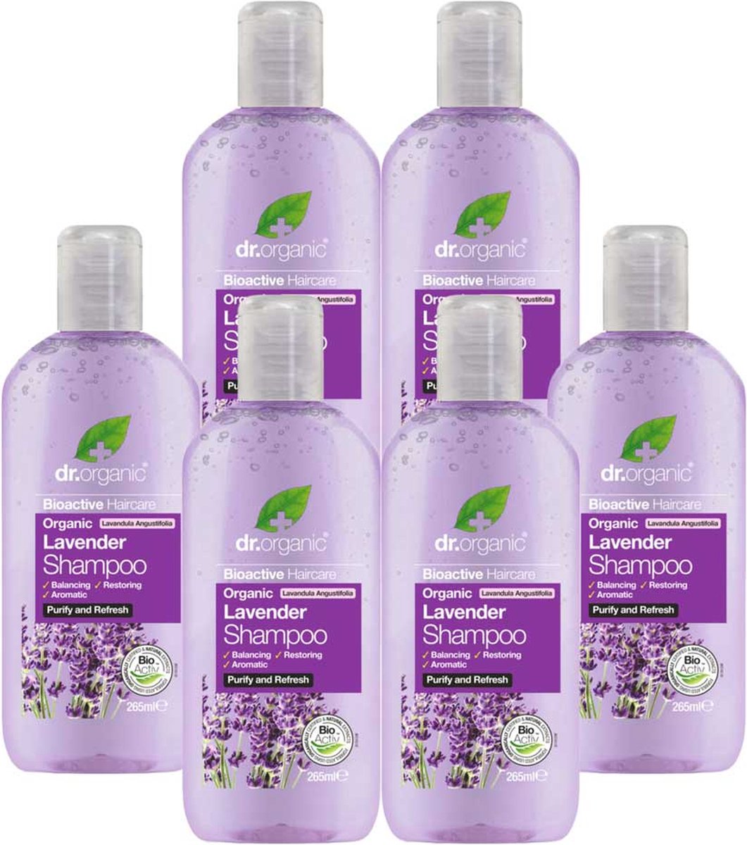 6x Dr. Organic Lavendel Shampoo 265 ml