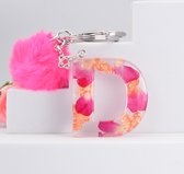 Sleutelhangers of voor je tas van A tot Z - met een pompon of kwastje - met letter - mooi design - handgemaakt - sleutelhangers - design - mode - goud - zwart - blauw - roze- rood