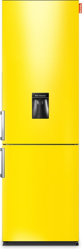 NUNKI LARGEH2O (Lucid Yellow Gloss All Sides) Combi Bottom Koelkast, E, 197+71l, Handle, Waterdispenser