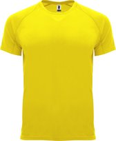 Geel unisex sportshirt korte mouwen Bahrain merk Roly maat XL