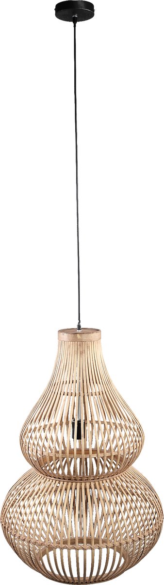 PTMD Mykel Hanglamp - 51,5 x 51,5 x 75,5 cm - Bamboe - Créme