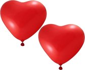 Partyxlosion - Valentijnsdag rode hartjes ballonnen 12x stuks van 27cm