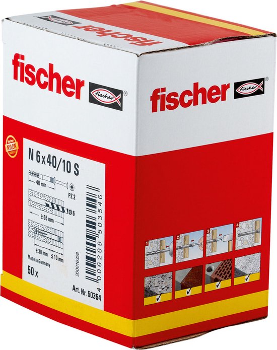 nagelplug N6x40 fischer (50st.) - Fischer