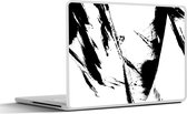 Laptop sticker - 14 inch - Verf - Zwart - Abstract - 32x5x23x5cm - Laptopstickers - Laptop skin - Cover