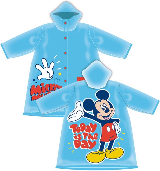Arditex Imperméable Mickey Today Is The Day Junior Pvc Bleu Clair Taille 6 Ans