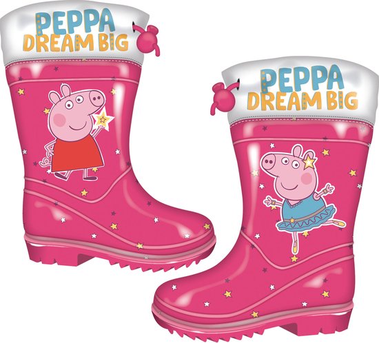 Arditex Bottes de pluie pour femmes Peppa Pig Dream Big Filles Pvc  Rose/blanc Taille 32 | bol