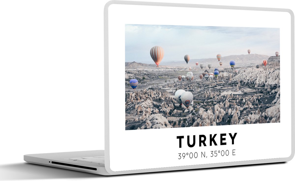 Laptop sticker - 13.3 inch - Turkije - Cappadocië - Luchtballon - 31x22,5cm - Laptopstickers - Laptop skin - Cover