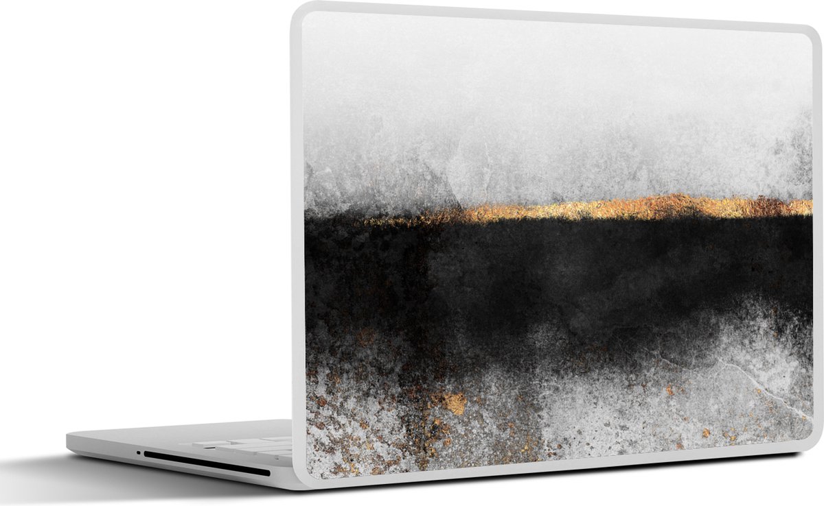 Laptop sticker - 14 inch - Goud - Abstract - Luxe - 32x5x23x5cm - Laptopstickers - Laptop skin - Cover