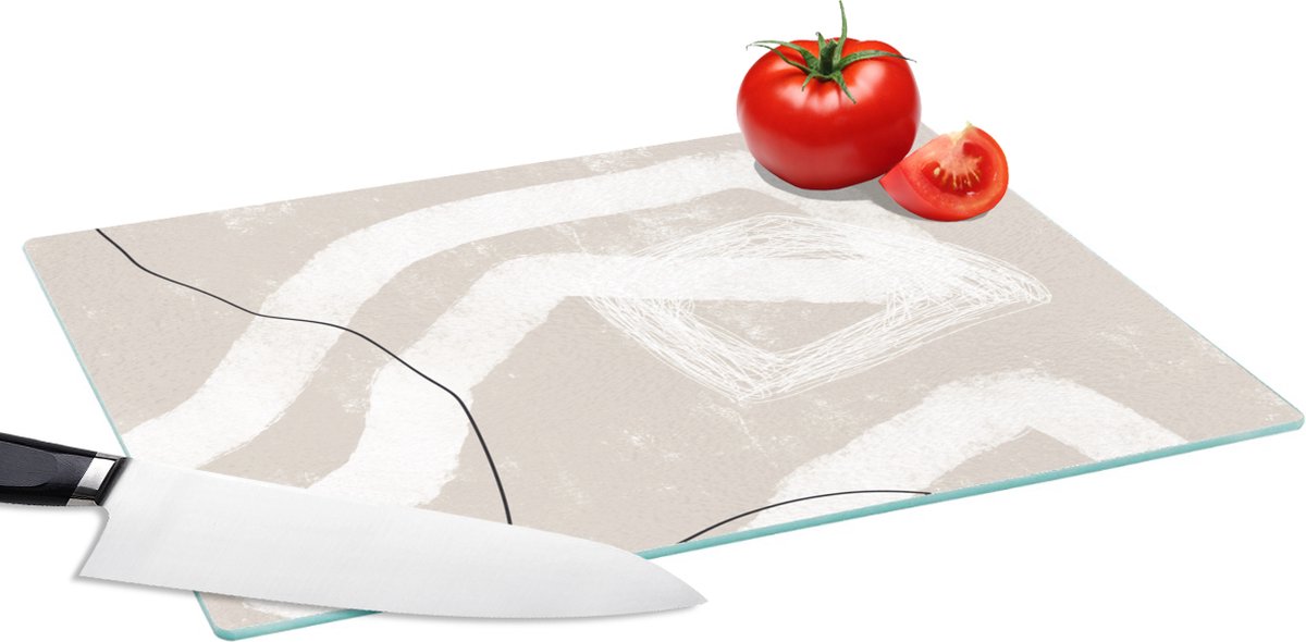 Glazen Snijplank - 39x28 - Lijn - Abstract - - Design - Snijplanken Glas