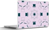 Laptop sticker - 13.3 inch - Goochelaar - Patronen - Konijnen - 31x22,5cm - Laptopstickers - Laptop skin - Cover