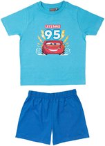 Disney Cars Pyjama / Shortama -  Aqua / Blauw - Katoen - maat 110/116