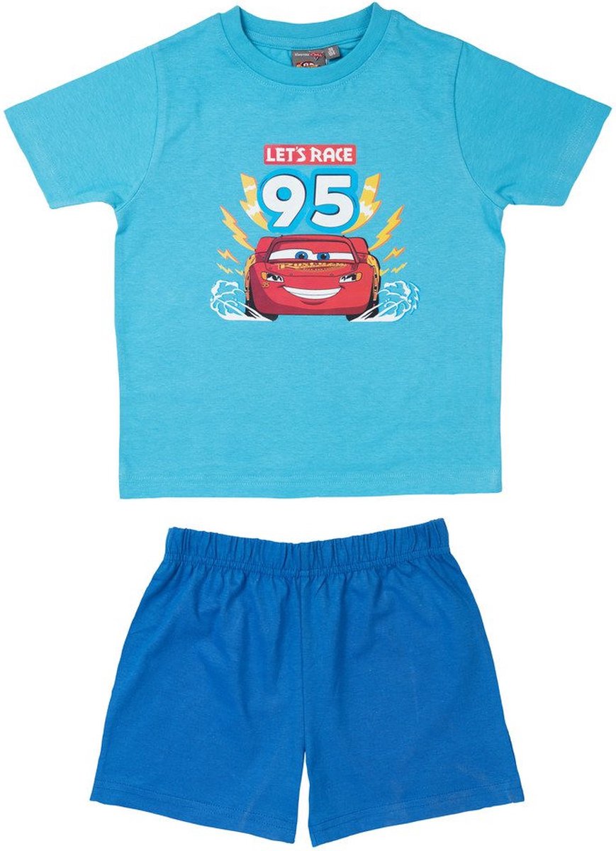 Disney Cars Pyjama / Shortama - Aqua / Blauw - Katoen