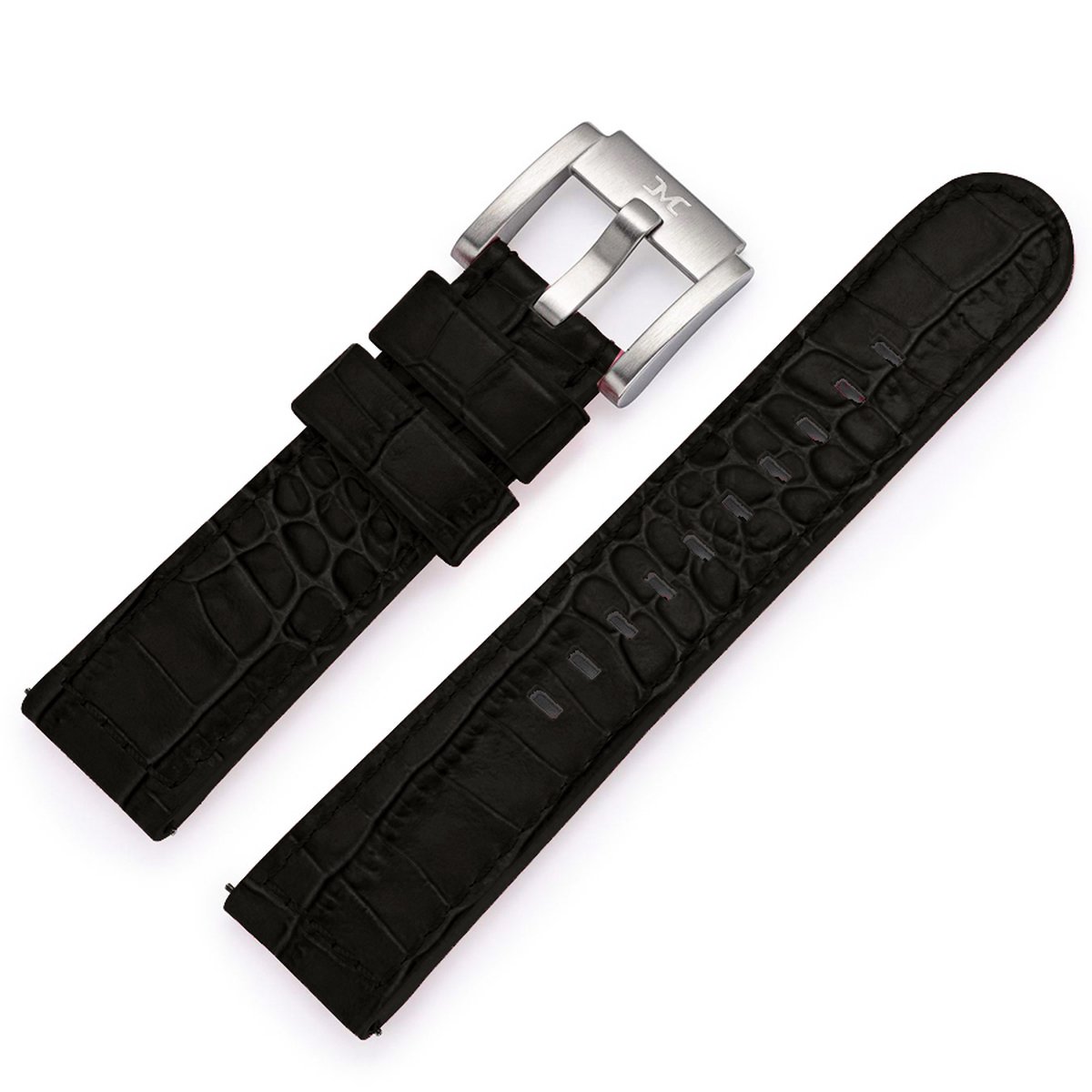 Marc Coblen - TW Steel Horlogeband Zwart Leer Alligator 22mm