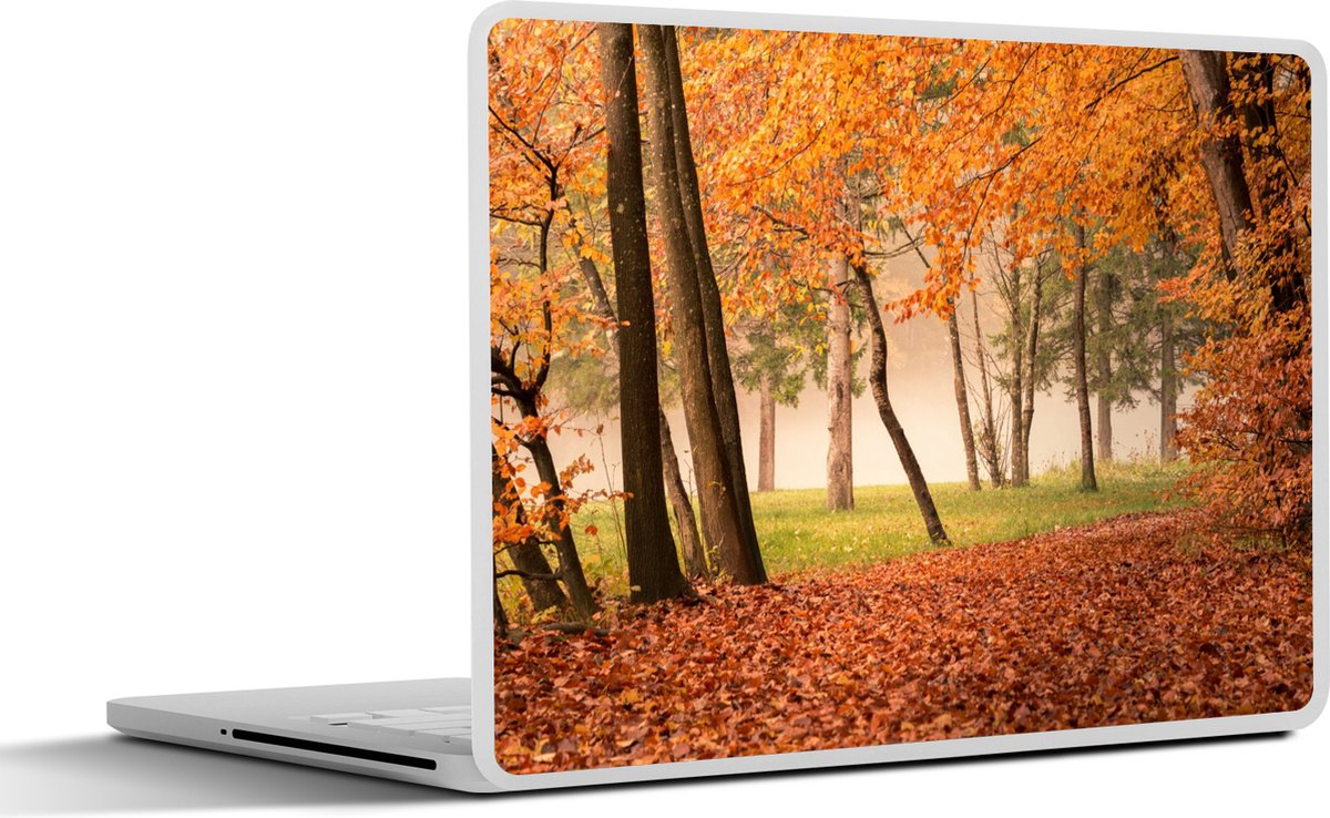 Laptop sticker - 12.3 inch - Bladeren - Herfst - Bos - 30x22cm - Laptopstickers - Laptop skin - Cover