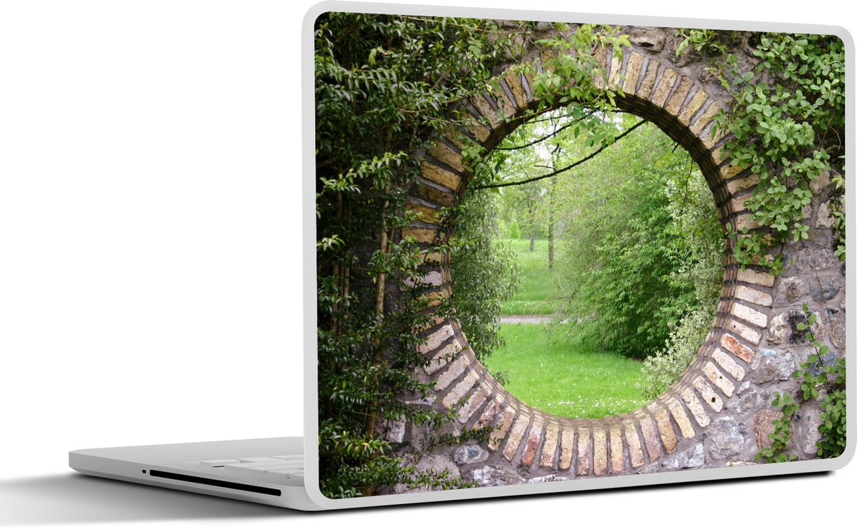 Laptop sticker - 13.3 inch - Park - Doorkijk - Natuur - 31x22,5cm - Laptopstickers - Laptop skin - Cover