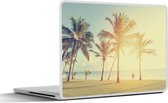 Laptop sticker - 13.3 inch - Zee - Palmboom - Zomer - Zon - Strand - 31x22,5cm - Laptopstickers - Laptop skin - Cover