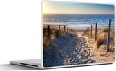 Laptop sticker - 14 inch - Zand - Strand - Duin - Zee - Zomer - 32x5x23x5cm - Laptopstickers - Laptop skin - Cover