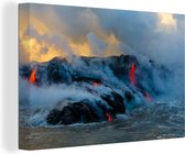 Canvas Schilderij Lava in Oceanië fotoprint - 30x20 cm - Wanddecoratie
