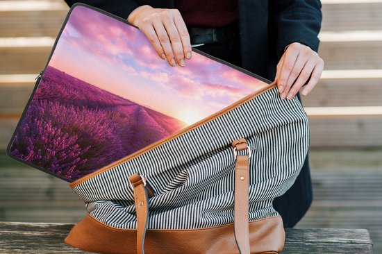 Housse pour ordinateur portable 17 pouces - Lavande - Fleurs - France - Housse pour ordinateur portable