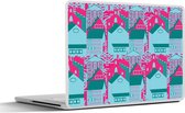 Laptop sticker - 12.3 inch - Patronen - Abstract - Huis - 30x22cm - Laptopstickers - Laptop skin - Cover