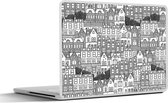 Laptop sticker - 12.3 inch - Huis - Patronen - Londen - 30x22cm - Laptopstickers - Laptop skin - Cover