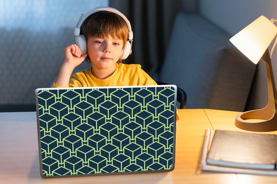 Autocollant pour ordinateur portable - 14 pouces - Motifs - Cube - 3D - 32x5x23x5cm - Autocollants pour ordinateur portable - Peau pour ordinateur portable - Couverture