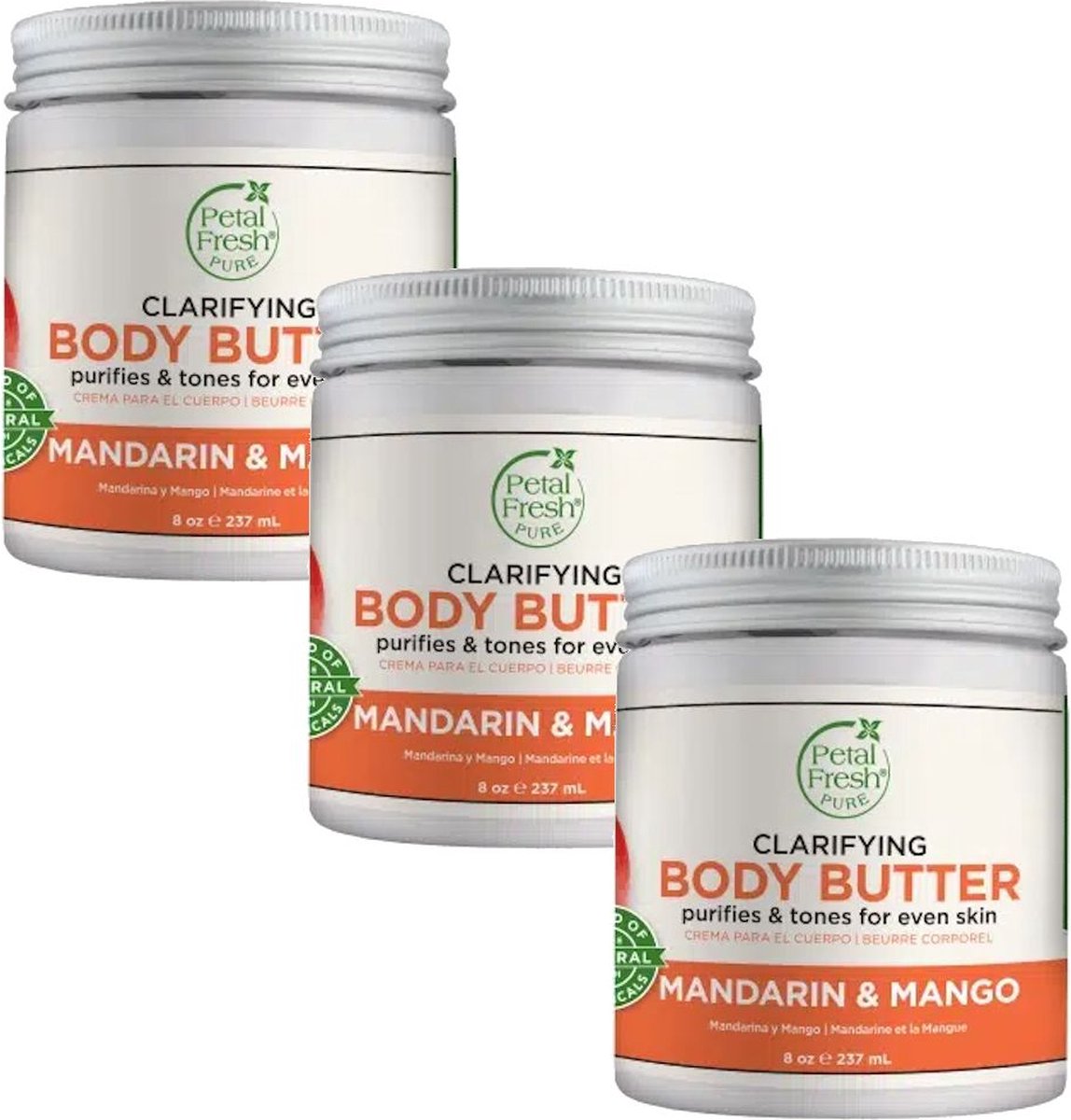 PETAL FRESH - Body Butter Mandarin & Mango - 3 Pak