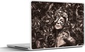 Laptop sticker - 15.6 inch - Sepia - Luxe - Vrouw