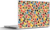 Laptop sticker - 12.3 inch - Patronen - Koffie - Theepot - Retro - 30x22cm - Laptopstickers - Laptop skin - Cover