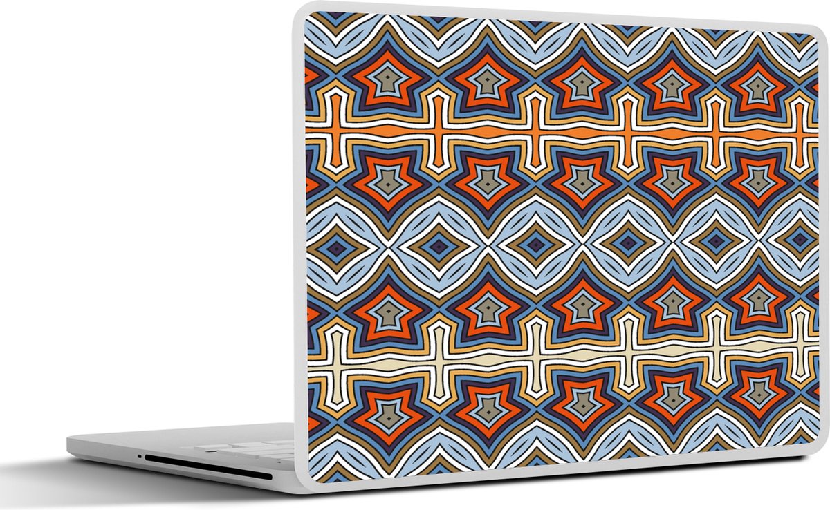 Laptop sticker - 13.3 inch - Patroon - Afrika - Vormen - 31x22,5cm - Laptopstickers - Laptop skin - Cover