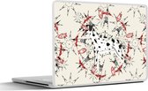 Laptop sticker - 15.6 inch - Abstract - Hond - Patronen - Dalmatiër - 36x27,5cm - Laptopstickers - Laptop skin - Cover
