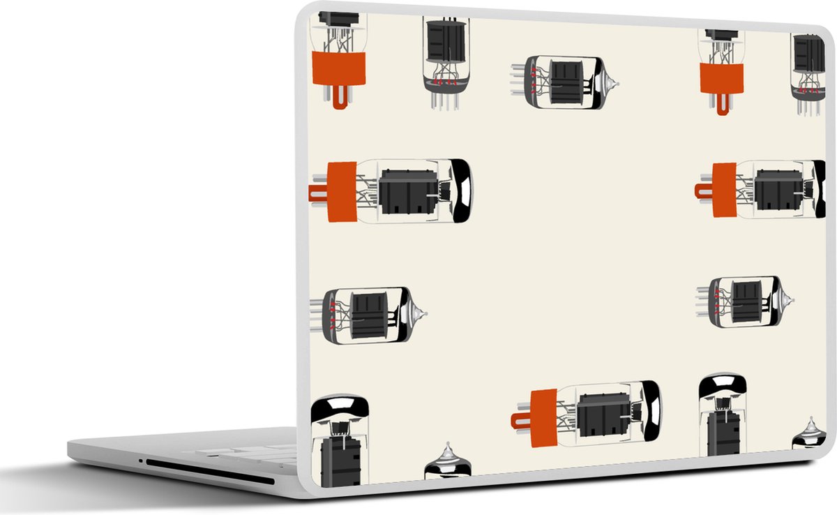 Laptop sticker - 12.3 inch - Vintage - Lamp - Patronen - 30x22cm - Laptopstickers - Laptop skin - Cover