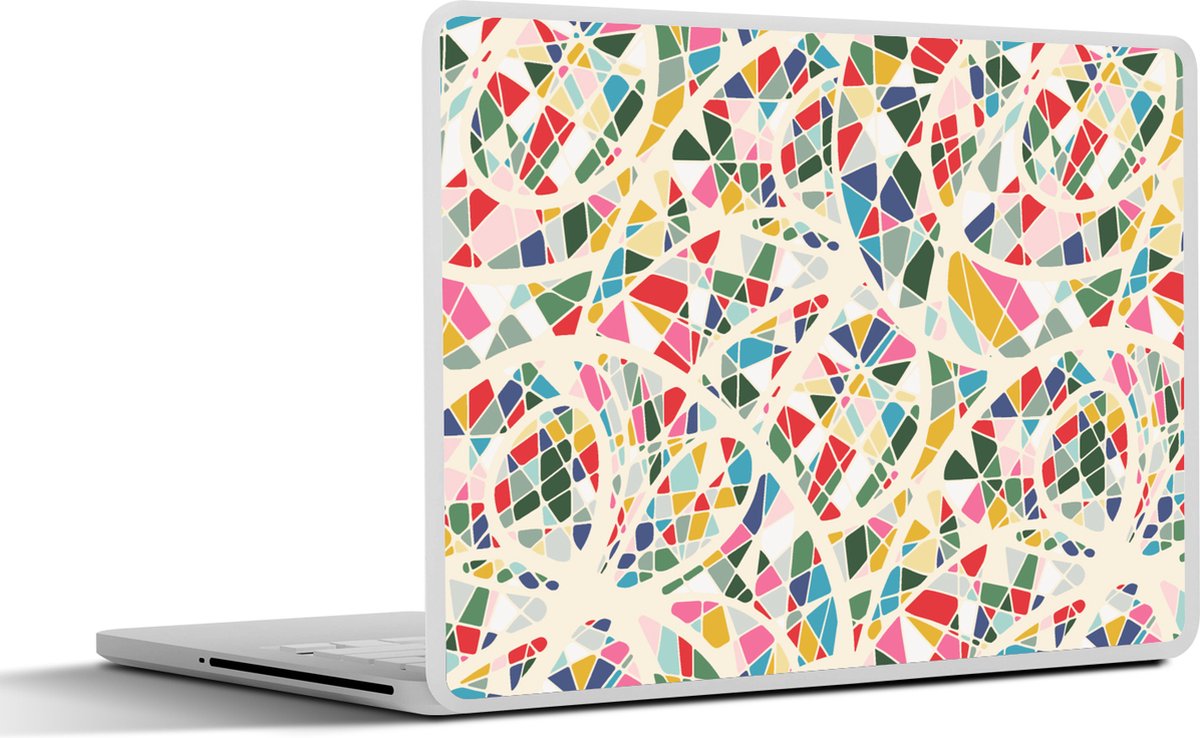 Laptop sticker - 10.1 inch - Mozaïek - Abstract - Patroon - 25x18cm - Laptopstickers - Laptop skin - Cover