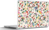 Laptop sticker - 10.1 inch - Mozaïek - Abstract - Patroon - 25x18cm - Laptopstickers - Laptop skin - Cover