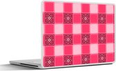 Laptop sticker - 10.1 inch - Roze - Patronen - Bloemen - 25x18cm - Laptopstickers - Laptop skin - Cover