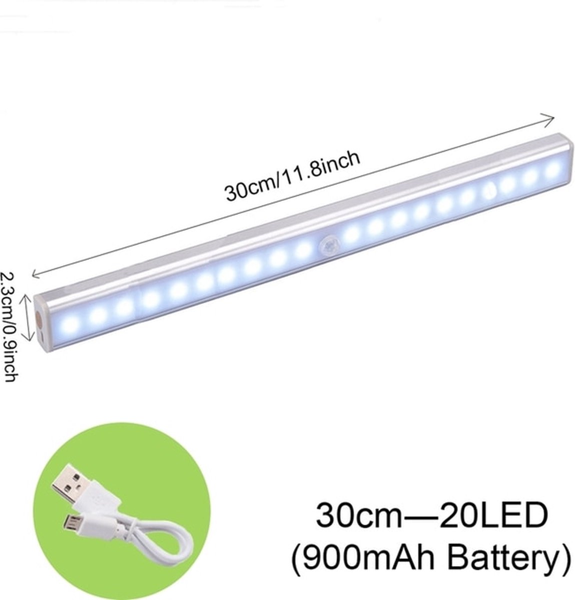 Lampe LED aimantée «360°» avec détecteur de mouvemen
