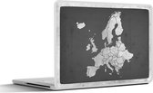 Laptop sticker - 12.3 inch - Vintage Europakaart - zwart wit - 30x22cm - Laptopstickers - Laptop skin - Cover