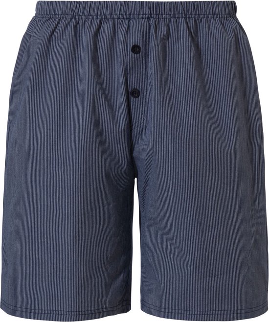 Blauw gestreepte heren pyjamashort - Blauw - Maat - S