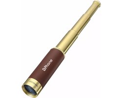 DrPhone MONO V1 Monoculaire Telescoop 25x30 – Compact & Vintage Design – Handmatige Focus – Aluminium Behuizing – Voor Reizen, Natuur & Sport