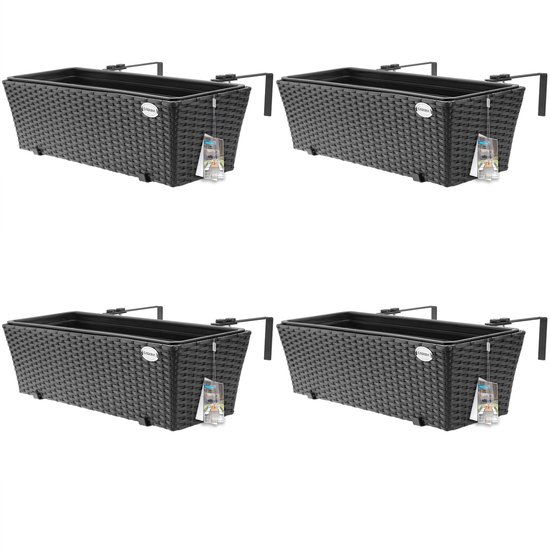 Casaria Polyrattan Set of 2 Folding Chairs Balcony Camping Foldable Weatherproof Balcony Chair Garden Chair Black