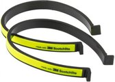 Ikzilight Reflecterende broekklemmen - kunststof - zwart/geel - set van 2 - verhoogde zichtbaarheid